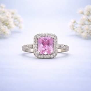 Roselle Majesty Halo Ring