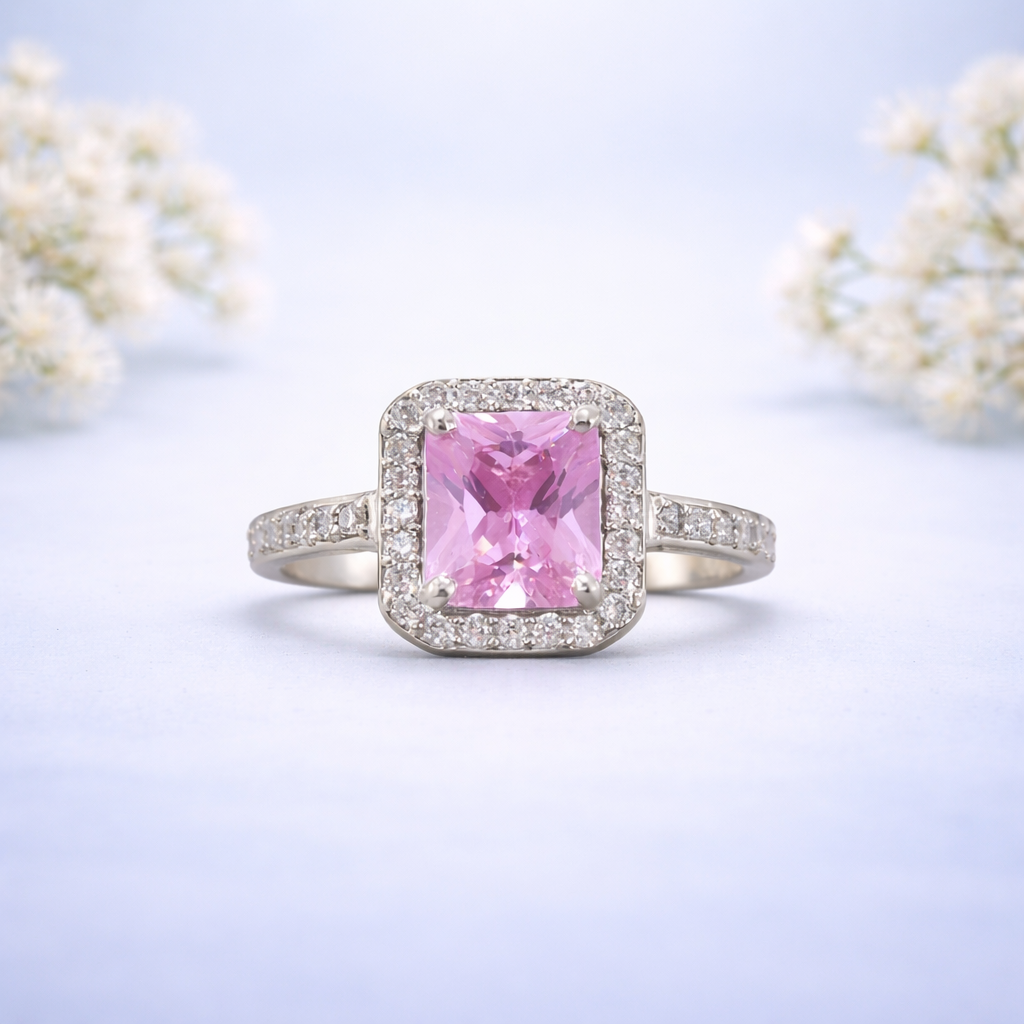 Roselle Majesty Halo Ring