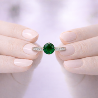Emerald Whisper Silver Ring - Image 5