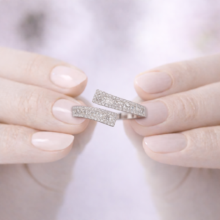 Silver Cascade Wrap Ring - Image 4