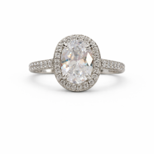 Aurora Halo Silver Ring