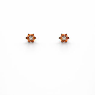 Emberblossom Radiance Silver Studs