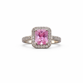 Roselle Majesty Halo Ring