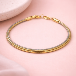 Swaralaya Multi-Line Silver Bracelet