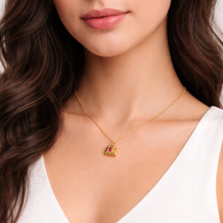 Crimson Bloom Lock Pendant - Image 4