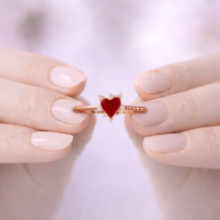 Scarlet Heart Royale Silver Ring - Image 5
