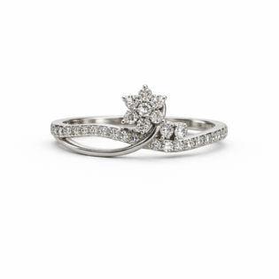 Silver Eternal Bloom Twist Ring