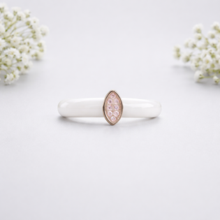 Blush Marquis Whisper Silver Ring