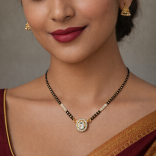 Chandi Kiran Mangalsutra (Silver Finish) - Image 2
