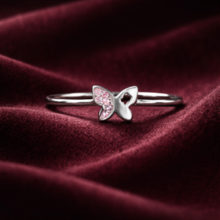 Petalwing Whisper Silver Ring