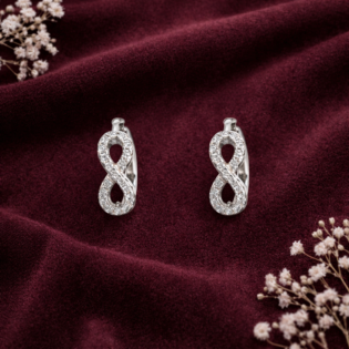 Eternelle Spark Loop Silver Earrings