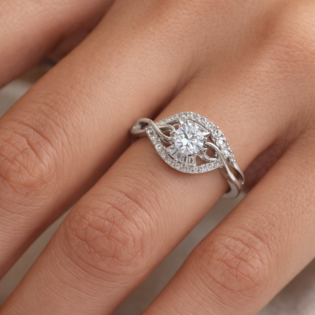 Silver Celestial Embrace Ring - Image 2