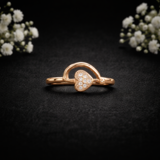 Aurora Heartloop Silver Ring