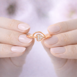 Aurora Heartloop Silver Ring - Image 5