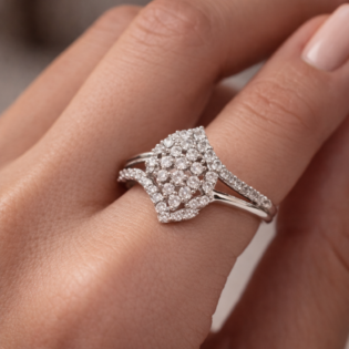 Starlace Bloom Silver Ring - Image 2