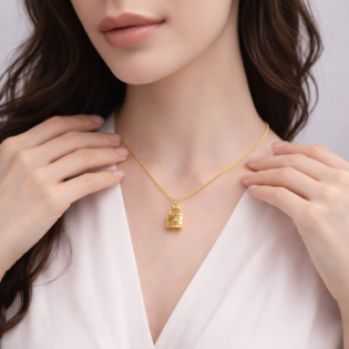 Golden Promise Lock Pendant - Image 2