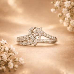Lunara Starflow Silver Ring