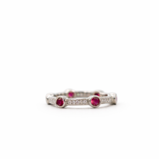 Ruby Whisper Silver Band