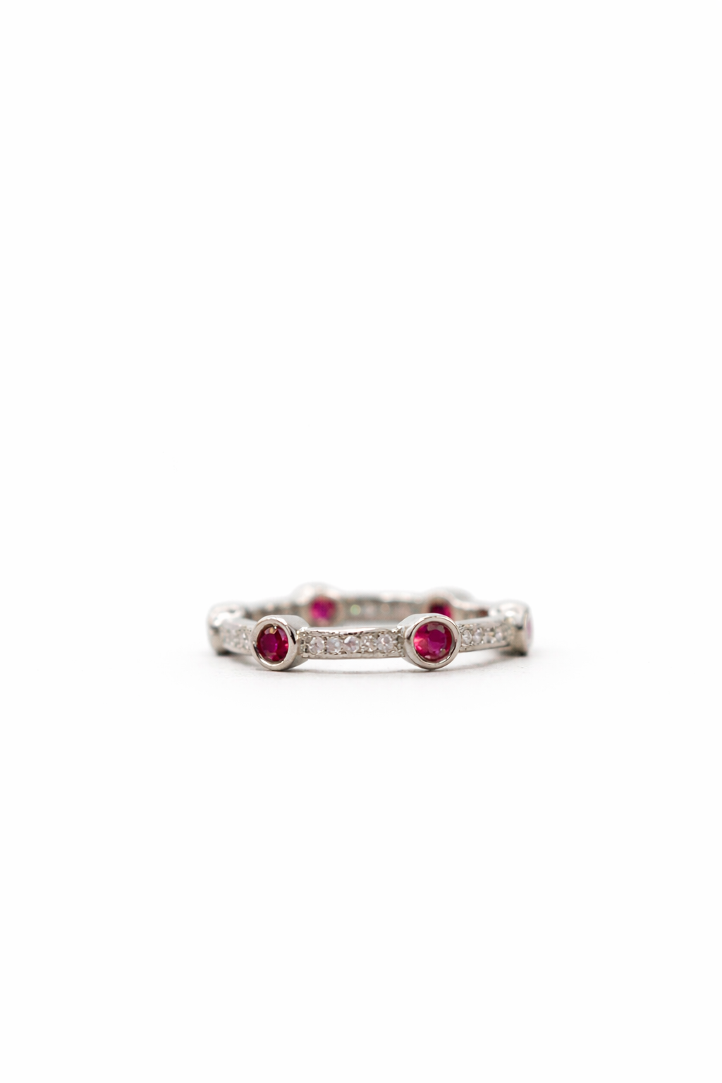 Ruby Whisper Silver Band