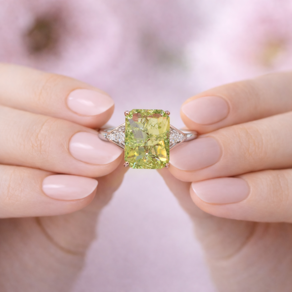 Verdantia Luxe Radiant Silver Ring - Image 3