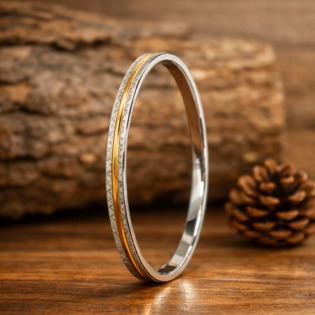 Suryaveer Dual-Line Silver Kada