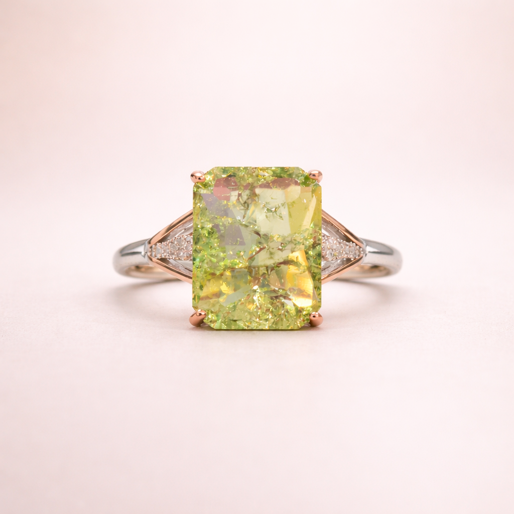 Verdantia Luxe Radiant Silver Ring - Image 4