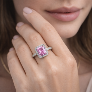 Roselle Majesty Halo Ring - Image 4