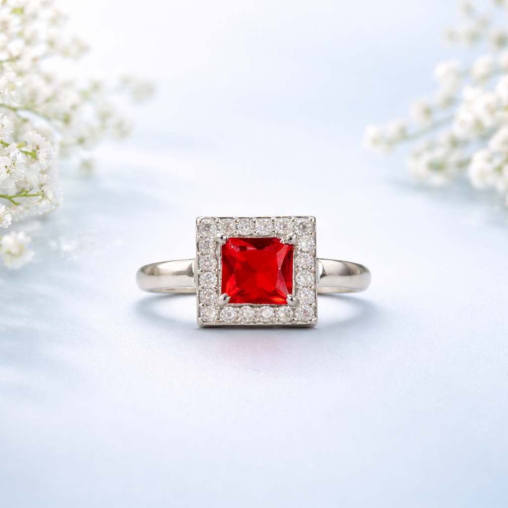 Crimson Crown Elegance Ring