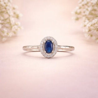 Midnight Aurelia Halo Ring