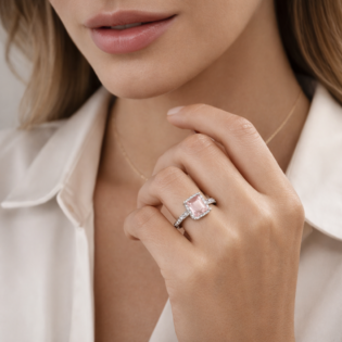 Blush Radiance Silver Ring - Image 4