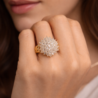 Celestial Bloom Silver Ring - Image 2