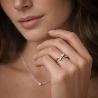 Sylphira Twistwing Silver Ring - Image 2