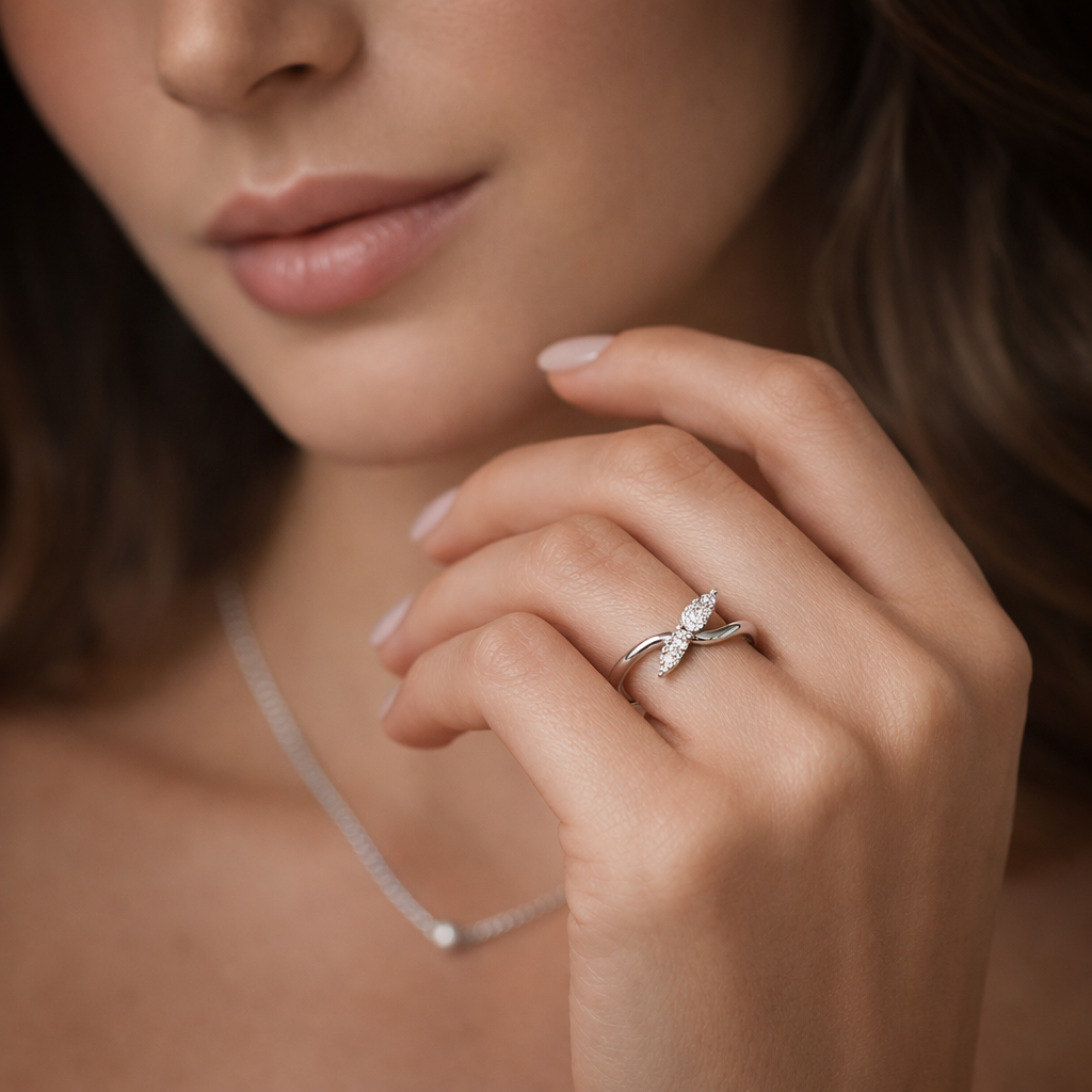 Sylphira Twistwing Silver Ring - Image 3