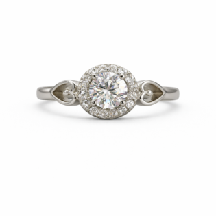 Celestial Embrace Silver Halo Ring