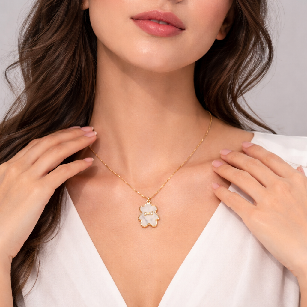 Marble Whisper Teddy Pendant - Image 2