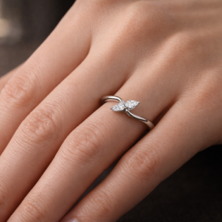 Sylphira Twistwing Silver Ring - Image 4