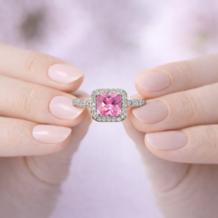 Roselle Majesty Halo Ring - Image 3