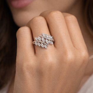 Silver Laurel Whisper Ring - Image 2
