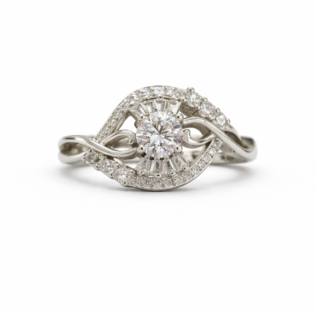 Silver Celestial Embrace Ring