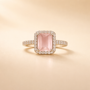 Blush Radiance Silver Ring - Image 5