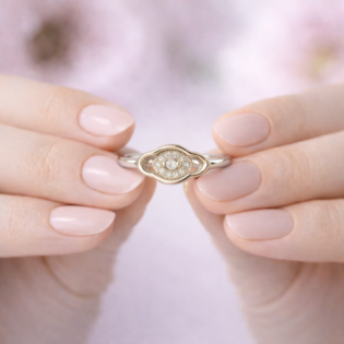 Celestia Bloom Radiance Silver Ring - Image 3