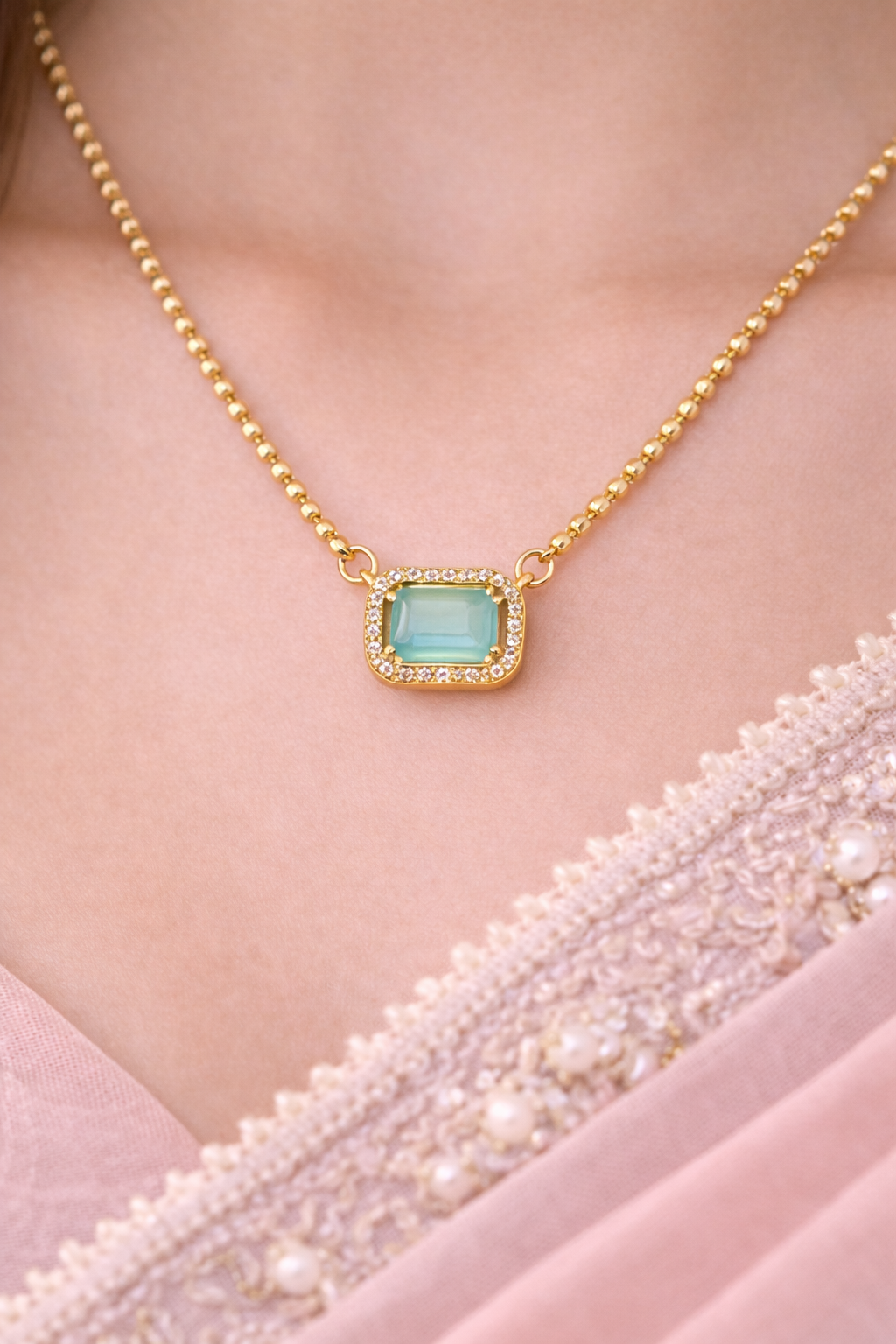 Ishita Aqua Glow Mangalsutra - Image 4