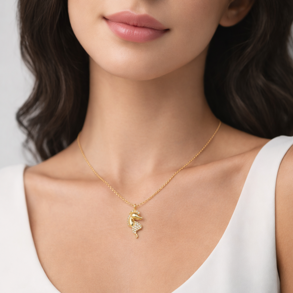 Ocean Crest Seahorse Pendant - Image 4