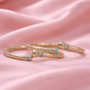 Rangriti Silver Kada Bracelet