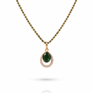 Vanya Emerald Halo Mangalsutra