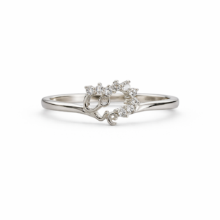 Luna Bloom Silver Wreath Ring