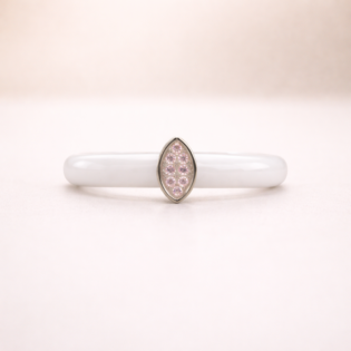 Blush Marquis Whisper Silver Ring - Image 3