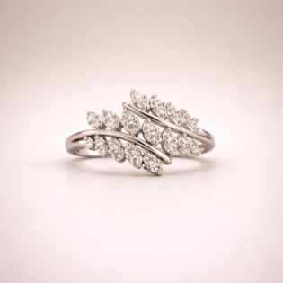 Silver Laurel Whisper Ring - Image 5