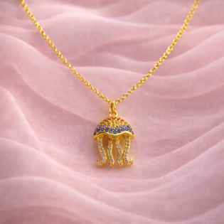 Celestial Drift Jellyfish Pendant