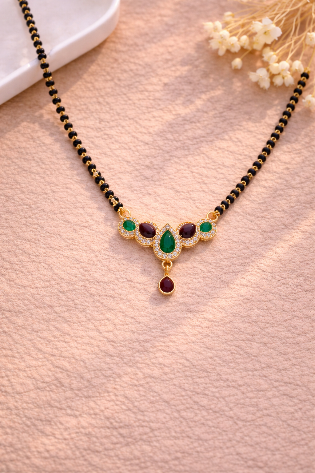 Rangoli Ratna Mangalsutra (Silver Finish) - Image 3